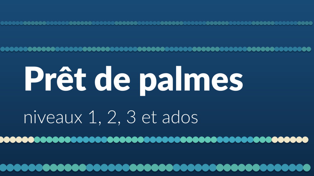 Prêt de palmes : niveaux 1, 2, 3 et ados